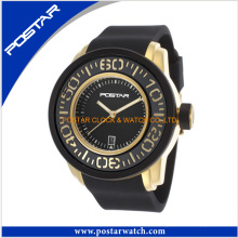 Fashion Sporty Stainless Steel Watch with Special Bezel